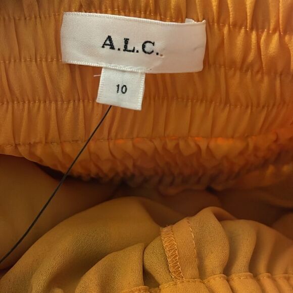 NWT A.L.C. Vera Silk Skirt Floral Yellow Tiered 10 - Picture 6 of 6